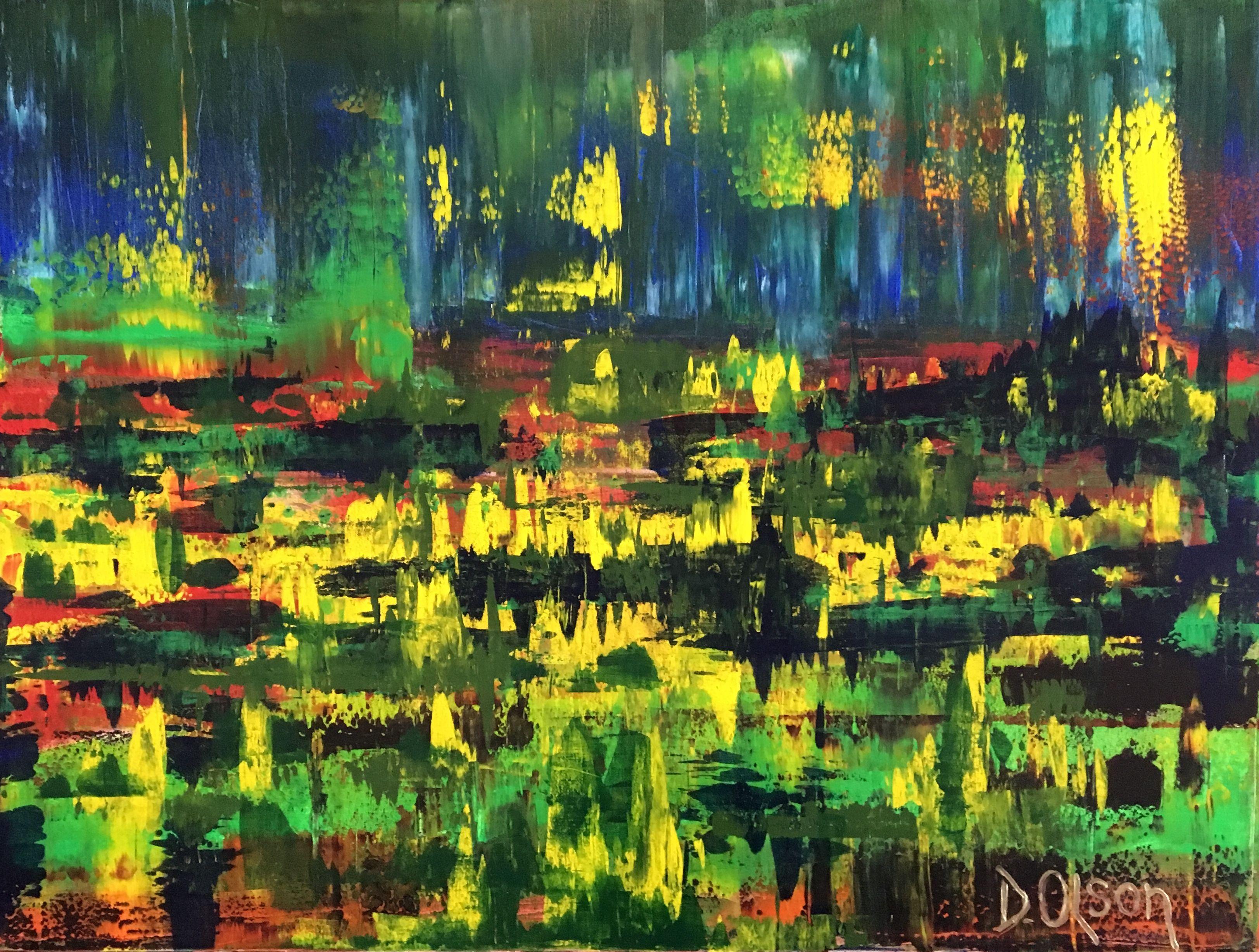 Derek Olson Abstract Painting - ' The Shining ', Painting, Acrylic on Canvas