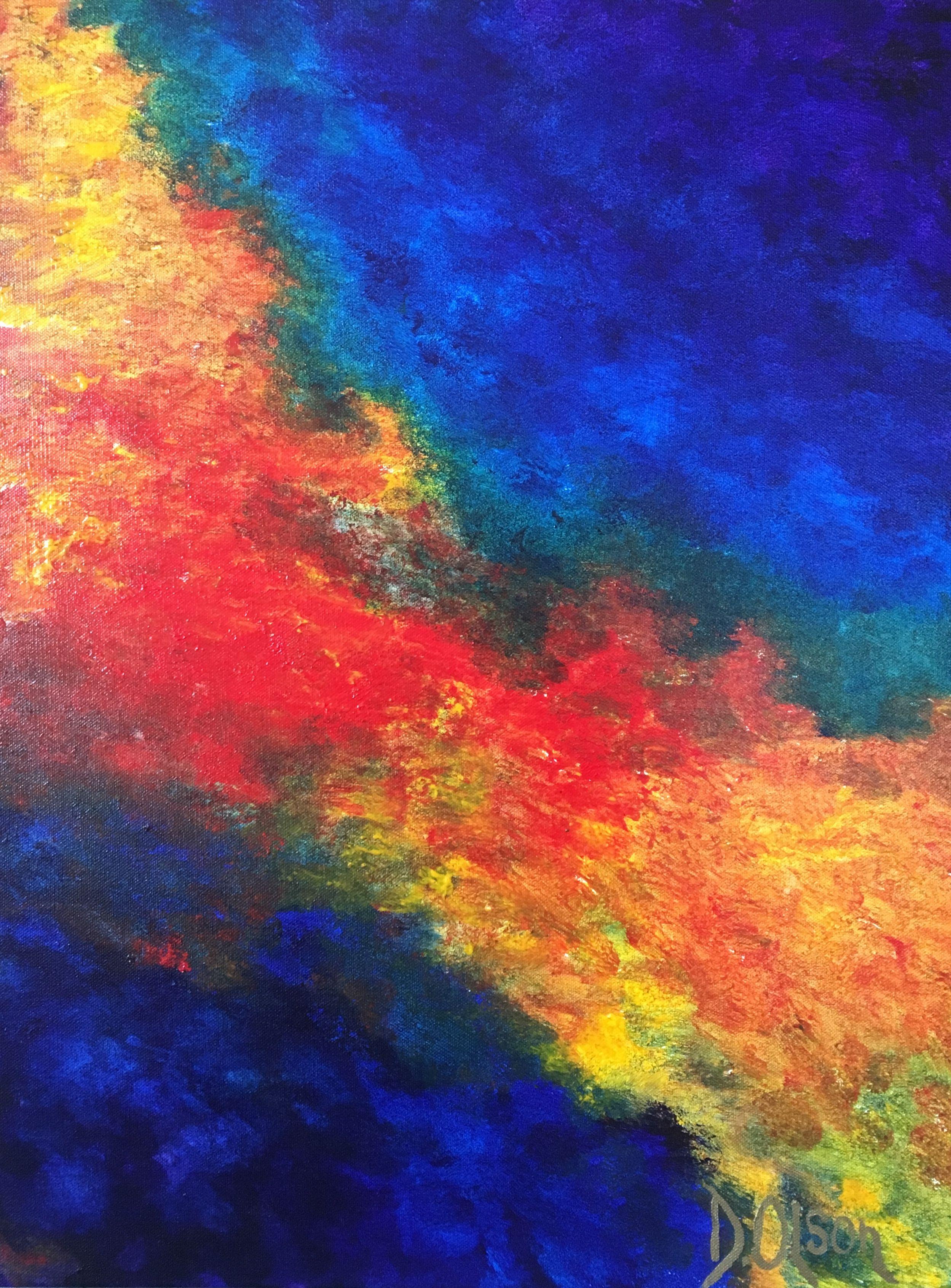 Abstract Painting di Derek Olson - 4 Colori, Pittura, Acrilico su tela
