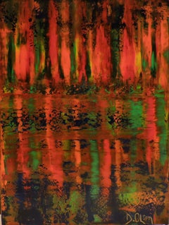 Fire By Water, Gemälde, Acryl auf Leinwand