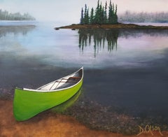 On Canoe Lake, Painting, Acrylic on Canvas