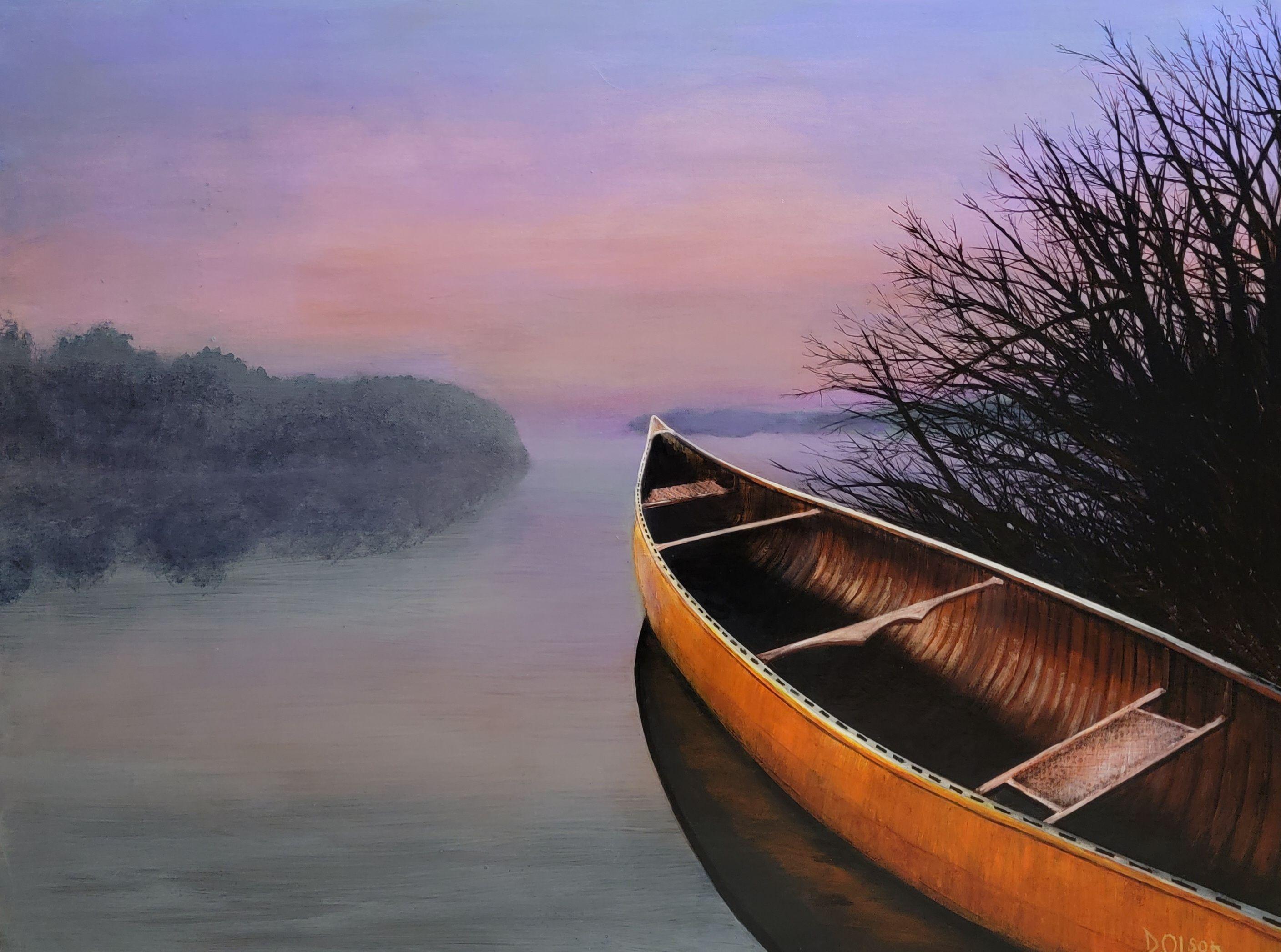 On The St. Maurice, Painting, Acrylic on Canvas
