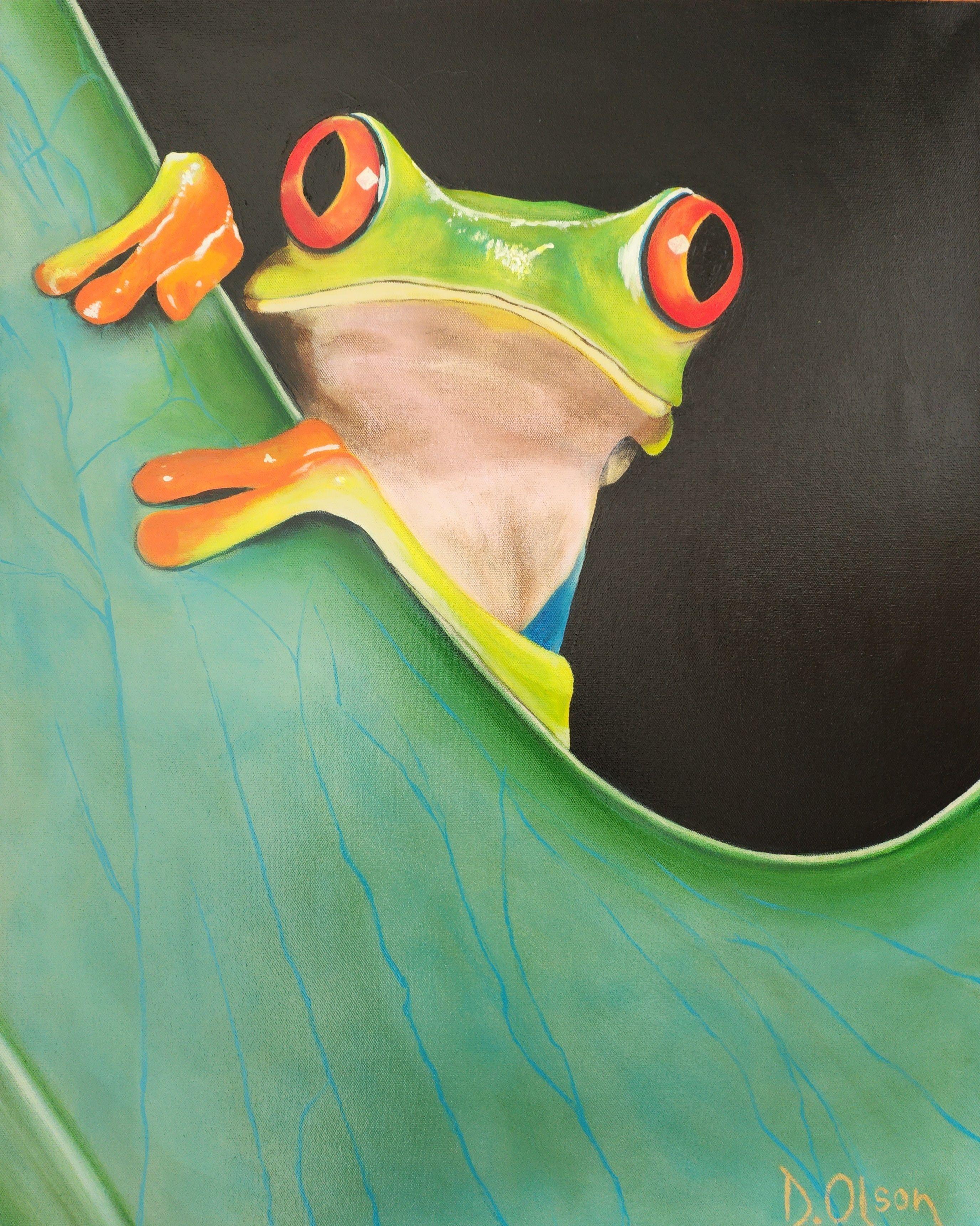 Esa mirada, Pintura, Acrílico sobre lienzo - Painting de Derek Olson
