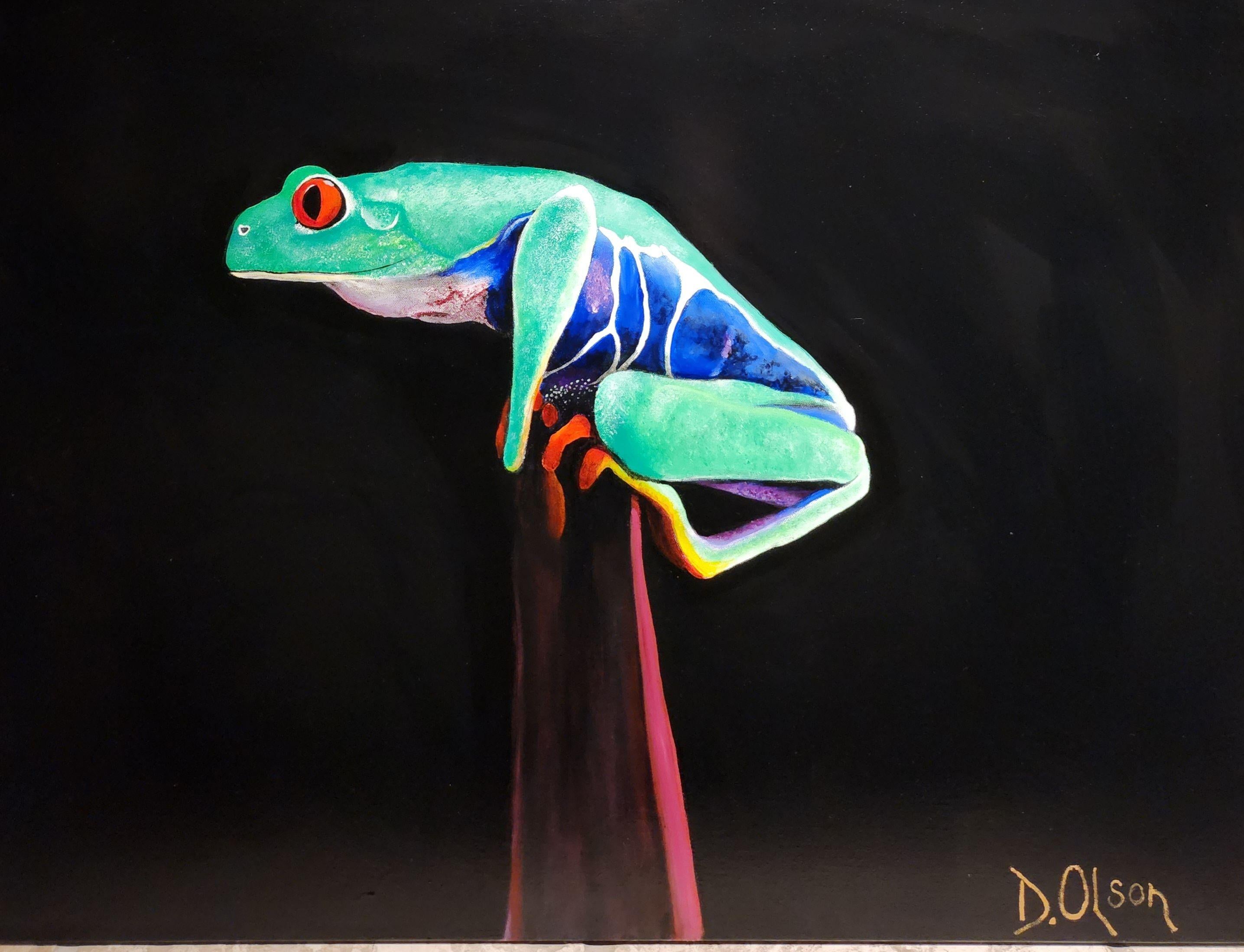 El Equilibrista, Pintura, Acrílico sobre lienzo - Painting de Derek Olson