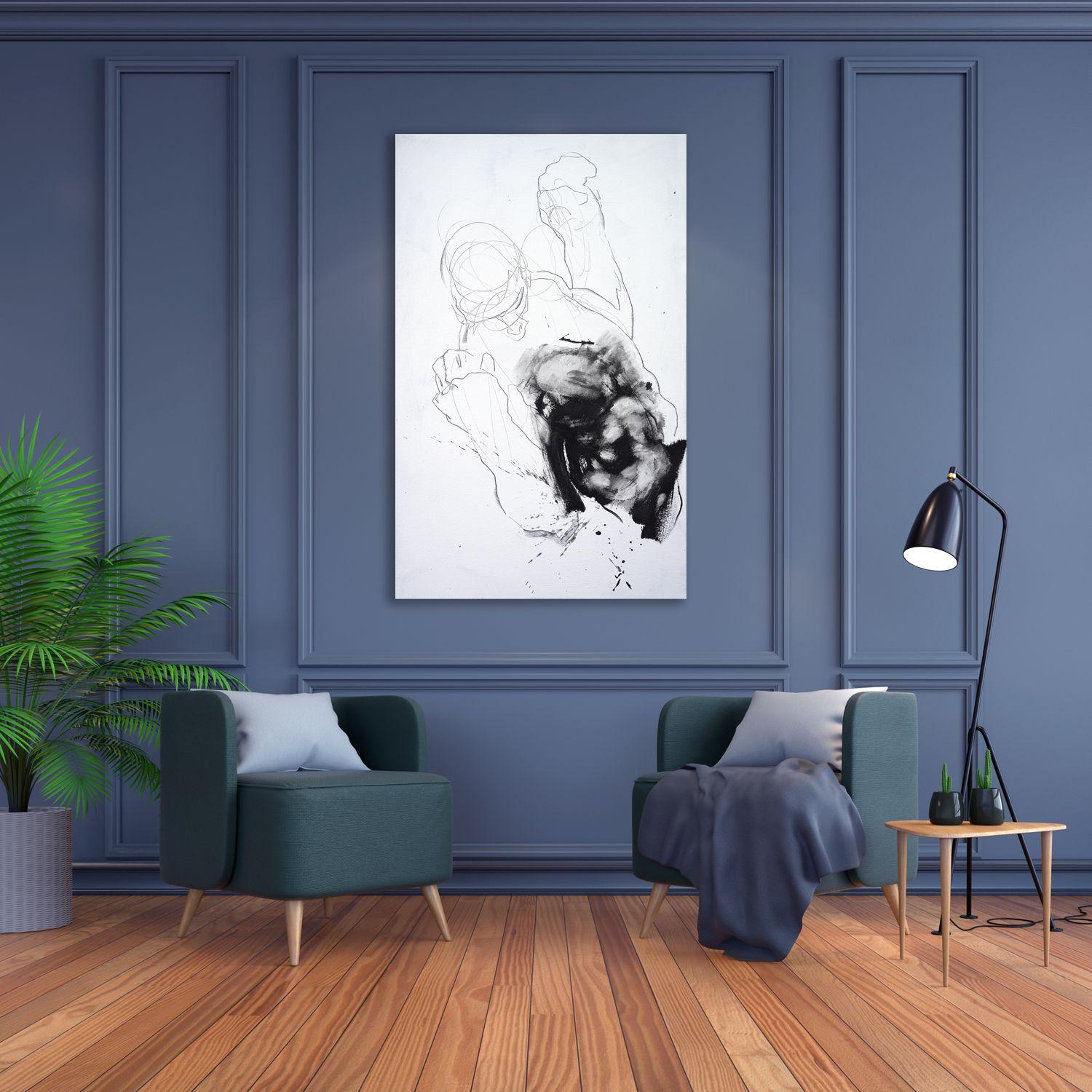 Bestemmia sul muro, Pittura, Acrilico su tela in vendita 2