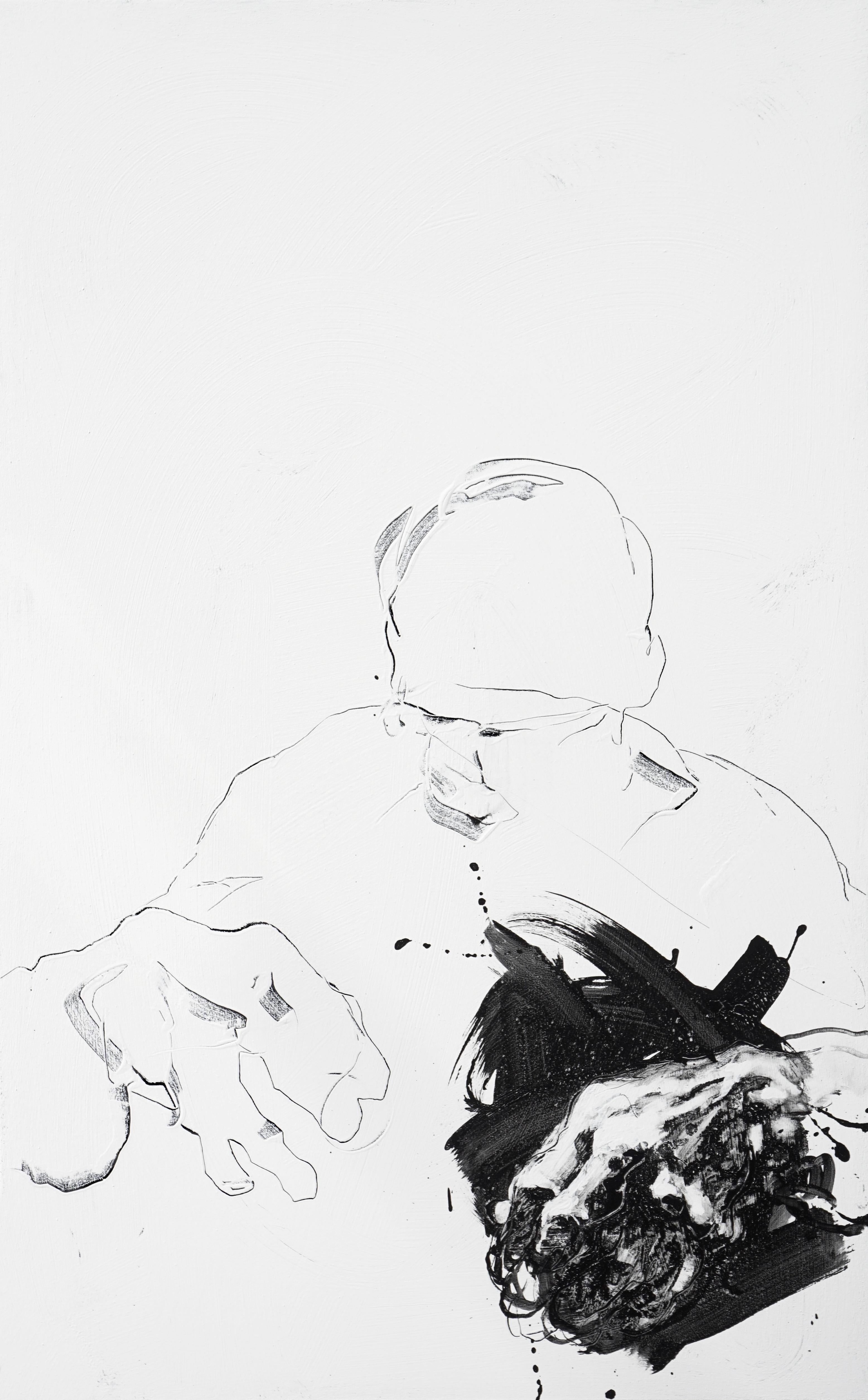 Gentle Brutus, Gemälde, Acryl auf Leinwand