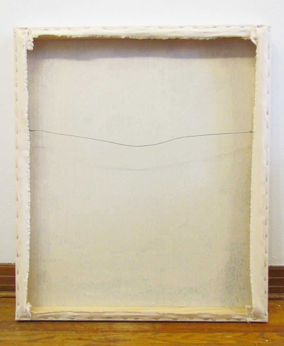Uomo, dall'alto, Pittura, Acrilico su tela - Painting Astratto di Derek Overfield