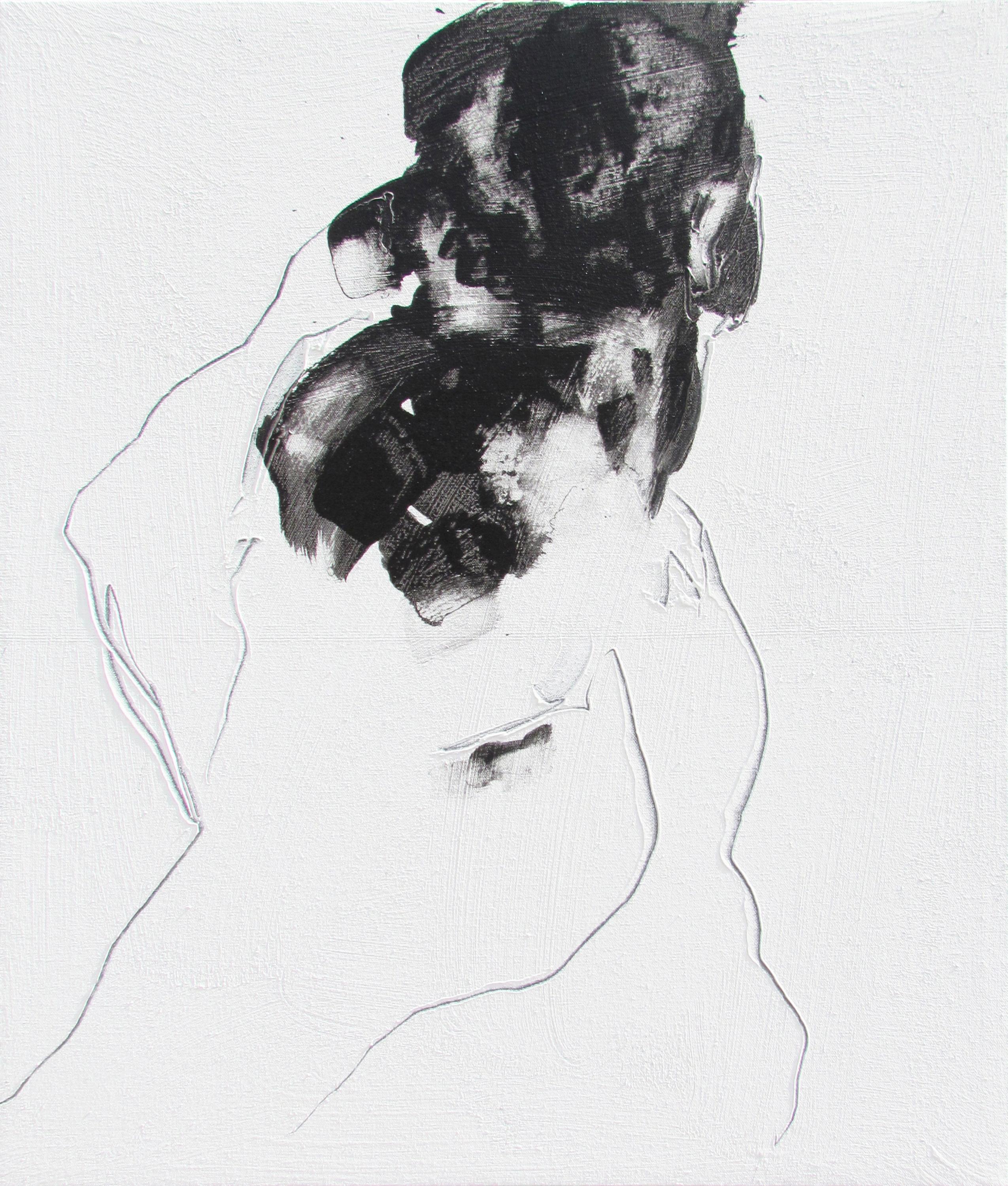 Abstract Painting di Derek Overfield - Uomo, dall'alto, Pittura, Acrilico su tela