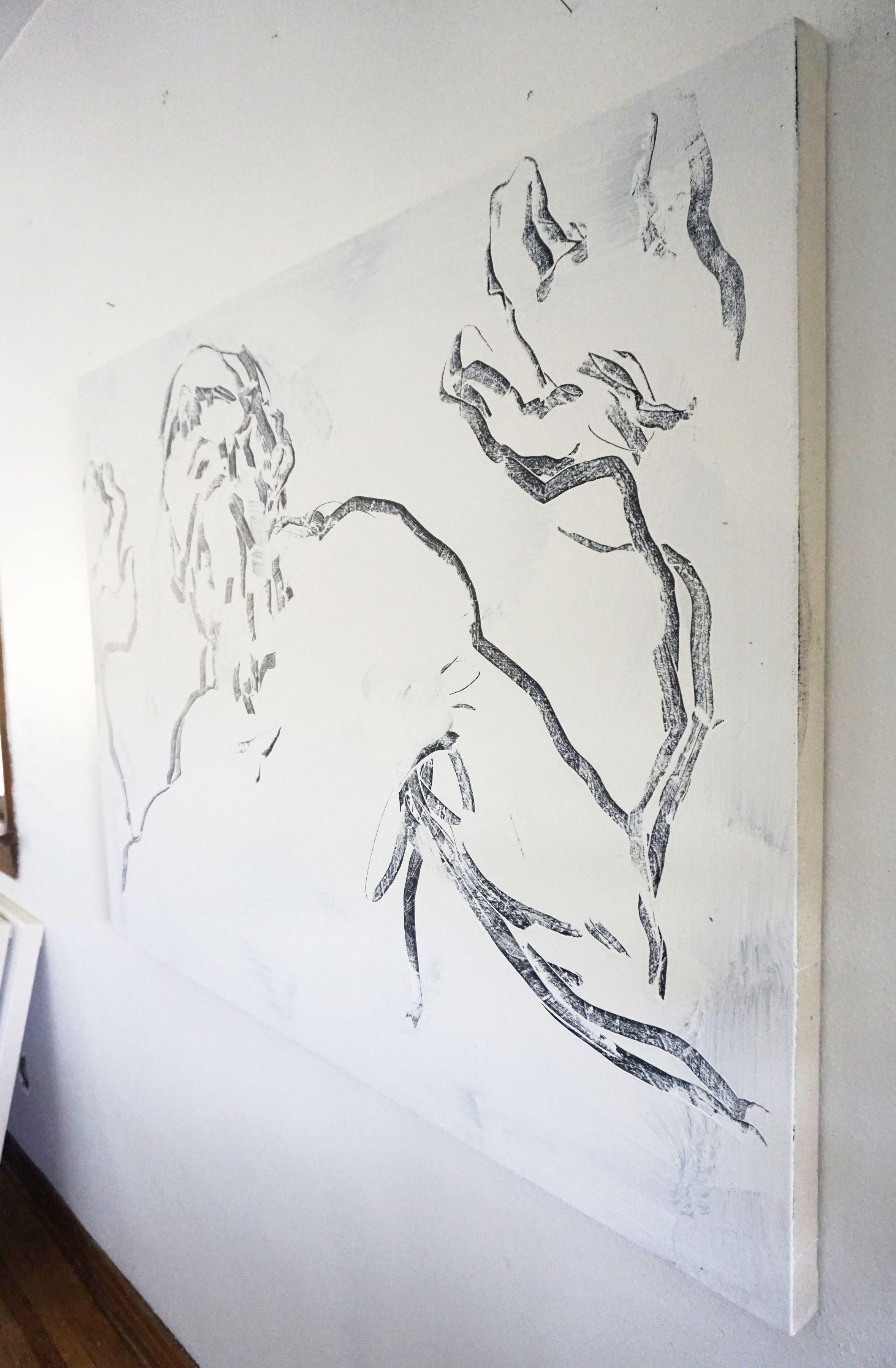 La suplicante, Pintura, Acrílico sobre lienzo en venta 1