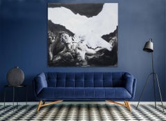 Joven atacado por un águila, Pintura, Acrílico sobre lienzo