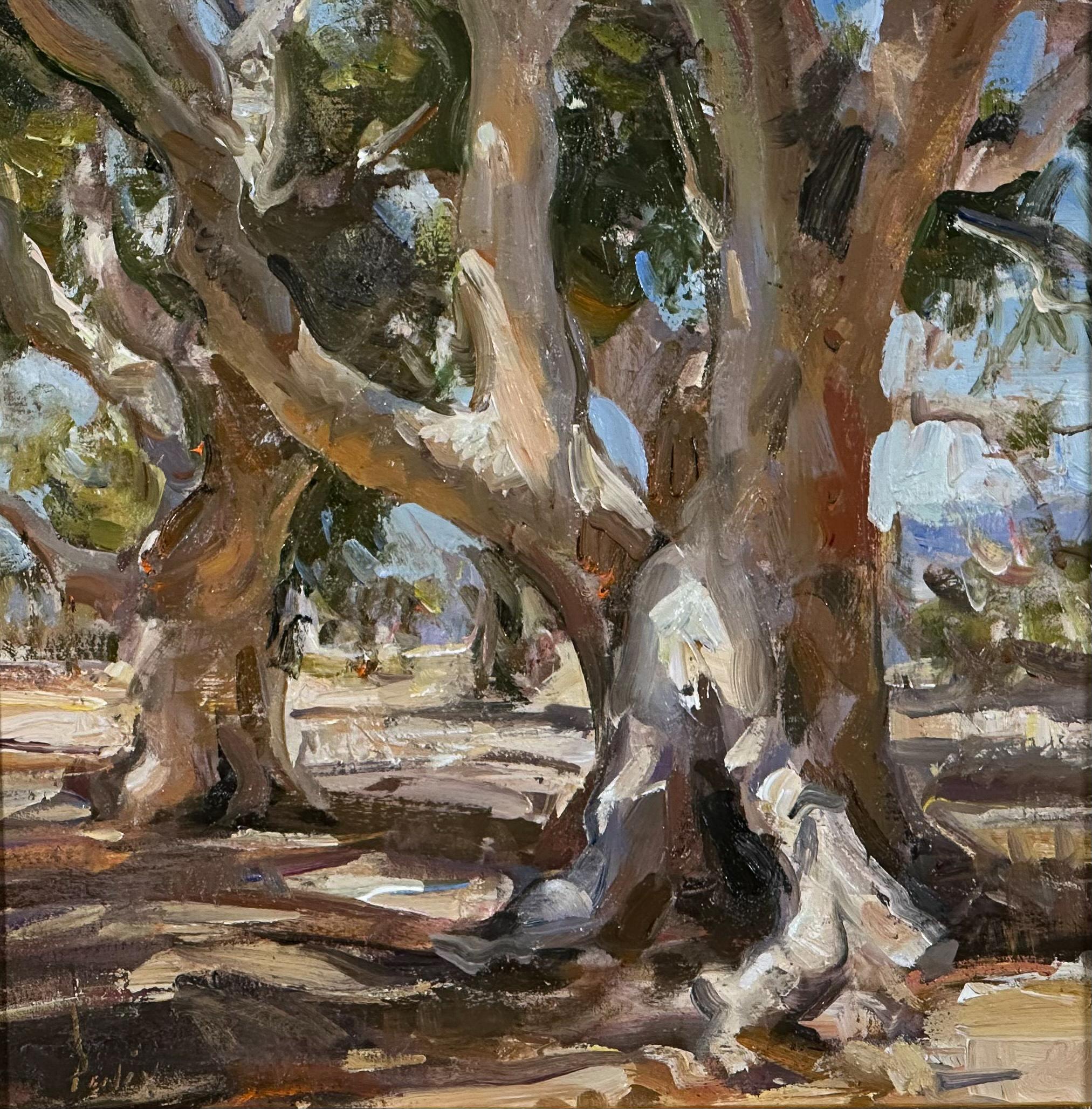 "Under the Canopy" di Derek Penix (USA) è un dipinto a olio che raffigura diversi platani sviluppati con un cielo blu sullo sfondo. 

Bio/Dichiarazione dell'artista:

Derek Penix è nato il 29 dicembre 1980 a Tulsa, in Oklahoma. Crescendo Penix è