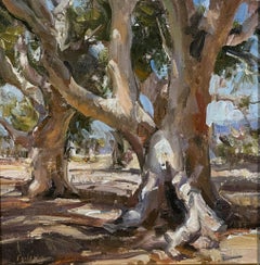 „Whispers in the Shade“ (2024), Original-Ölgemälde von Derek Penix