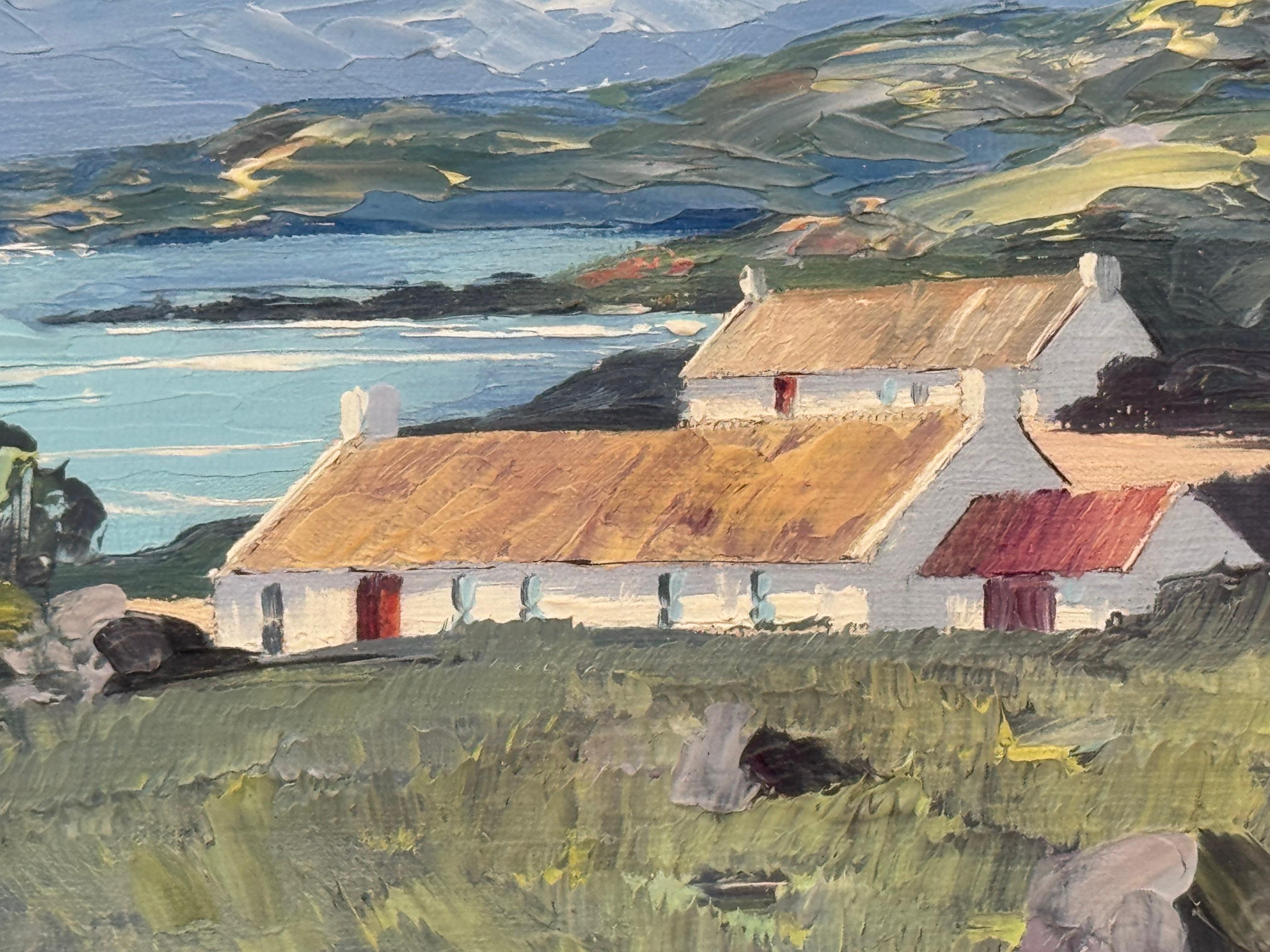 Kleine Häuschen an einem See in den Bergen an der Antrim-Küste in Irland im Angebot 5