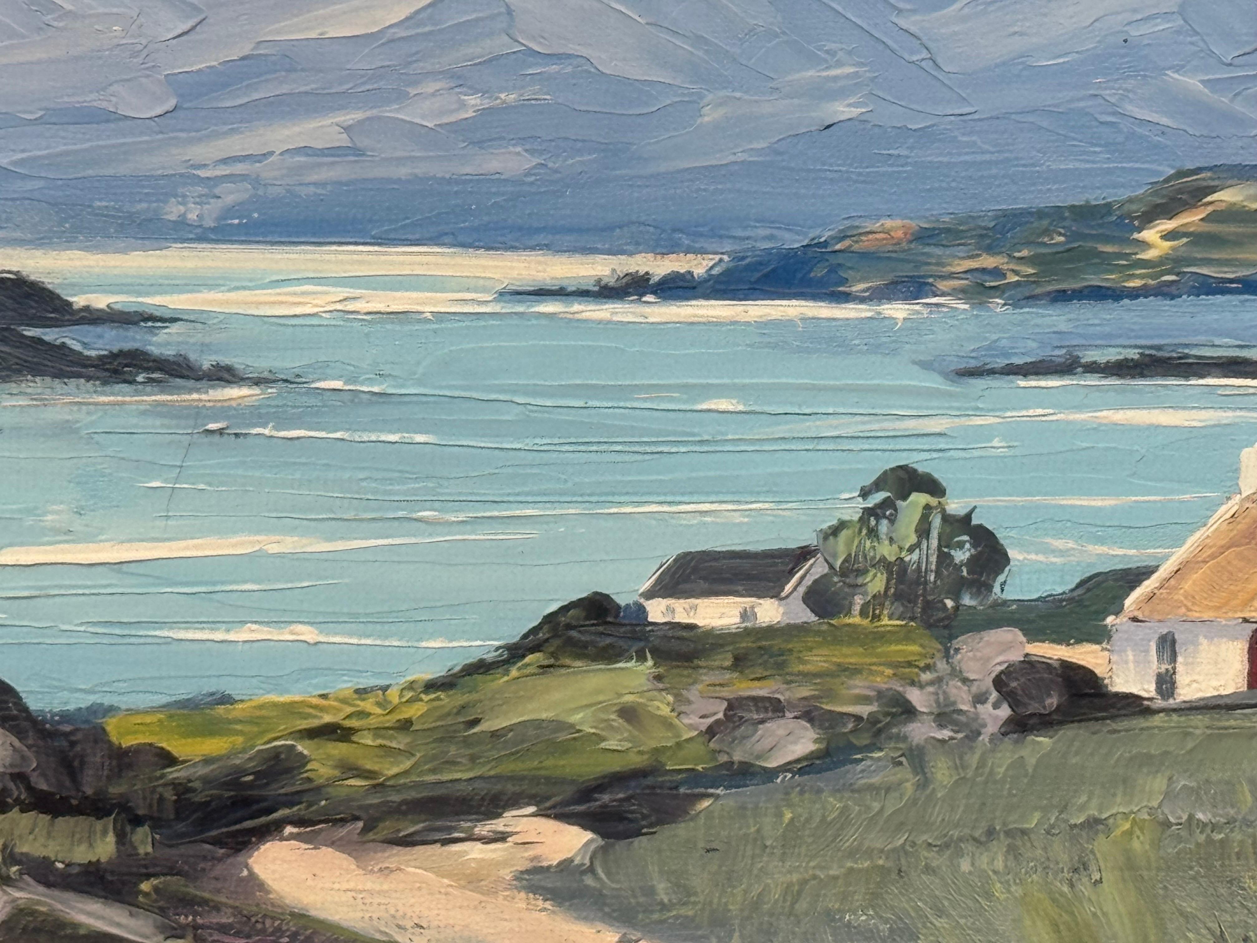 Kleine Häuschen an einem See in den Bergen an der Antrim-Küste in Irland im Angebot 13