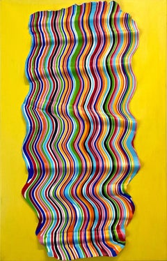 "Ryla" Mesmerizing Abmerizing Abstract Colorful Drip Acrylic Clay Painting on Canvas (Pittura acrilica su tela)