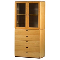Derk Jan De Vries Bücherregal aus Buchenholz, Vintage, 70''s