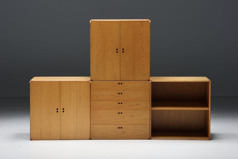 Gallery Detail: Derk Jan De Vries Modular Wooden Storage Wall Unit 1980S