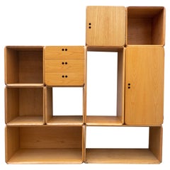 Modularer Wandschrank aus Holz von Derk Jan de Vries, 1980er Jahre