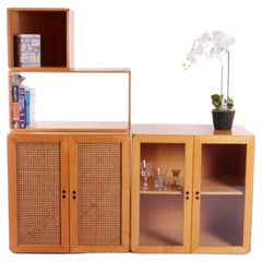 Retro Derk Jan De Vries Wall Unit with Display Case and Loose Elements, Italy 1980