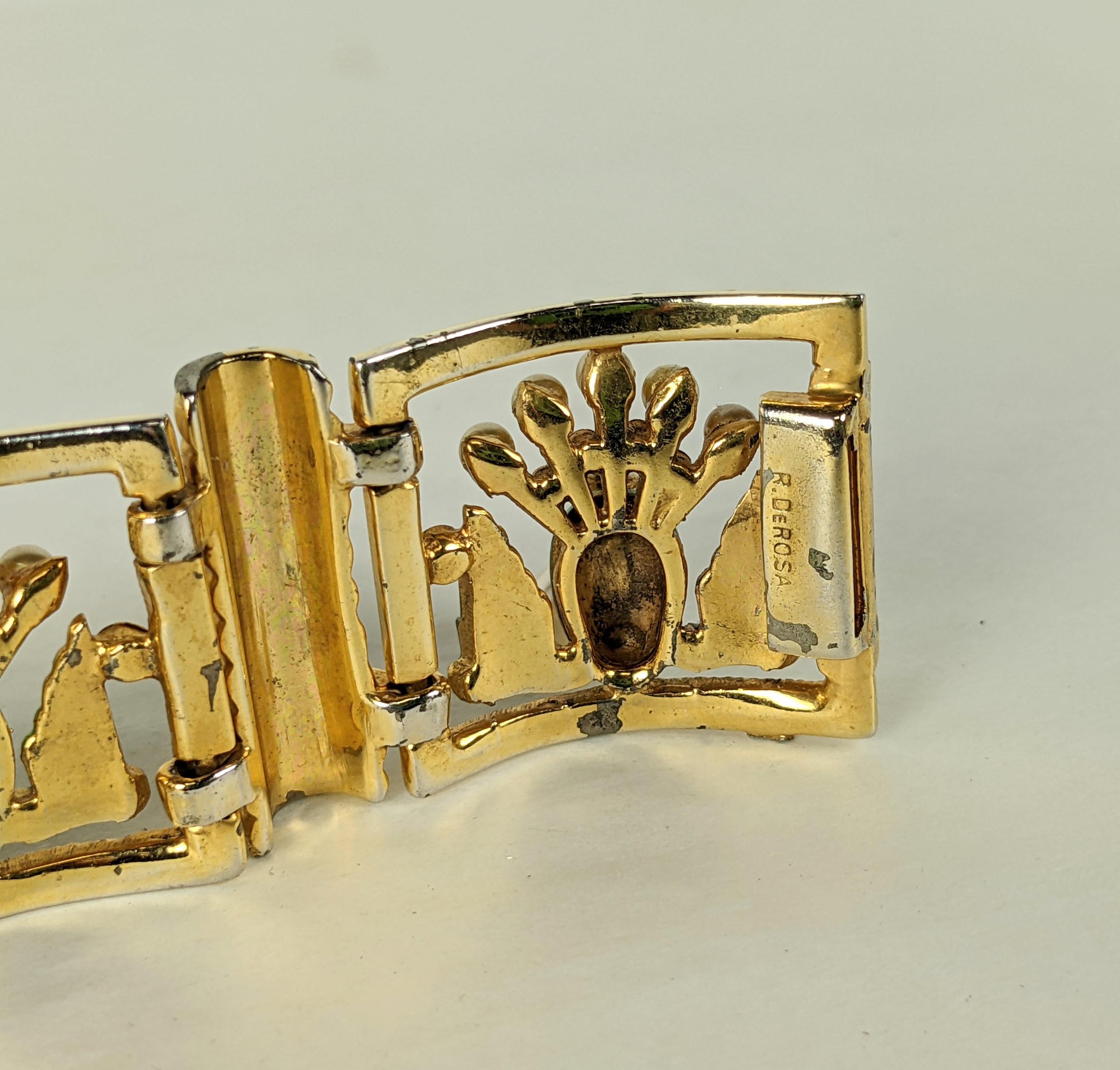 DeRosa Rare Anglo Indian Peacock Link Bracelet For Sale 3
