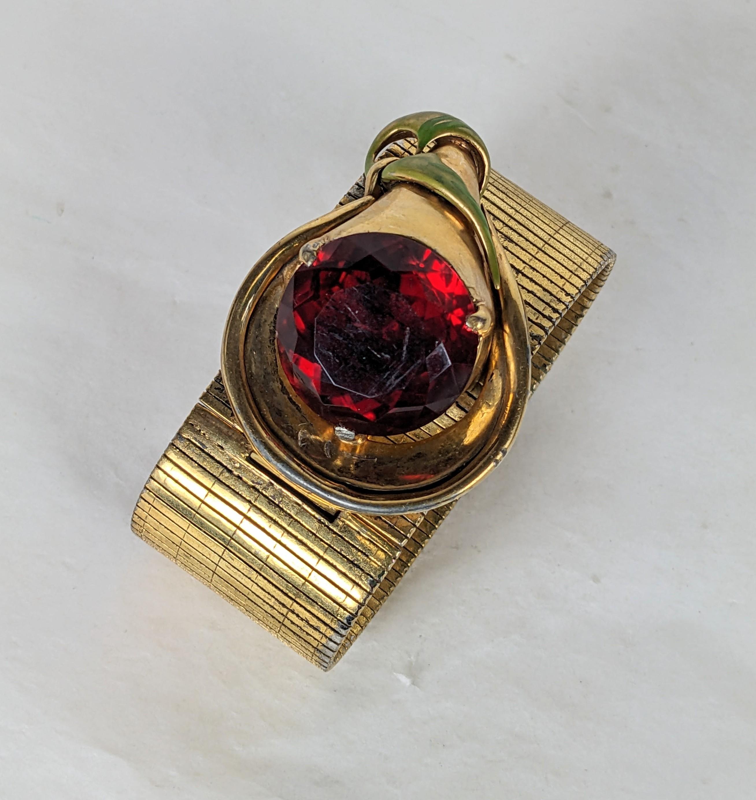 Pulsera brazalete flexible DeRosa Retro Calla Lilly en venta 1