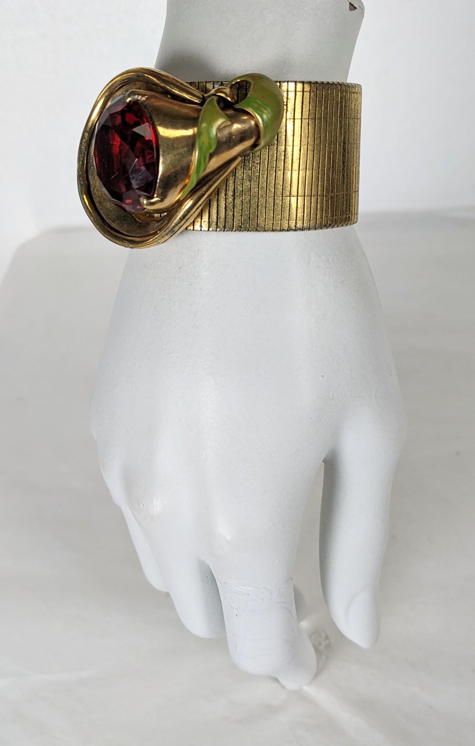 Pulsera brazalete flexible DeRosa Retro Calla Lilly en venta 5