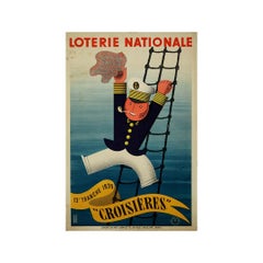 1939 original poster for the Loterie Nationale “Croisières”