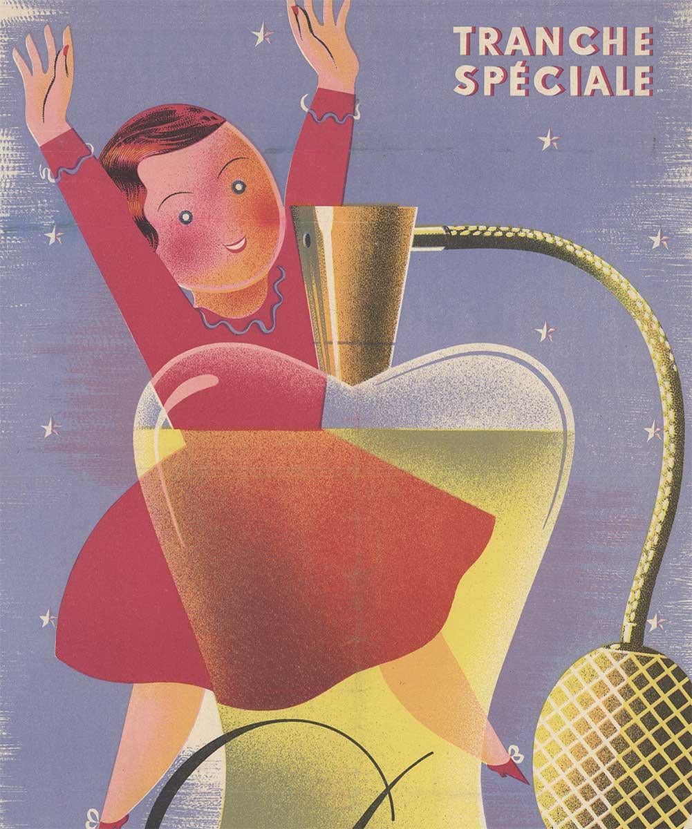 Lithographie originale d'affiche française vintage LOTERIE NATIONALE des PARFUMS - Print de Derouet Lesacq