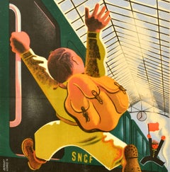 Original Vintage Poster Loterie Nationale Week-End French Railway Lottery SNCF