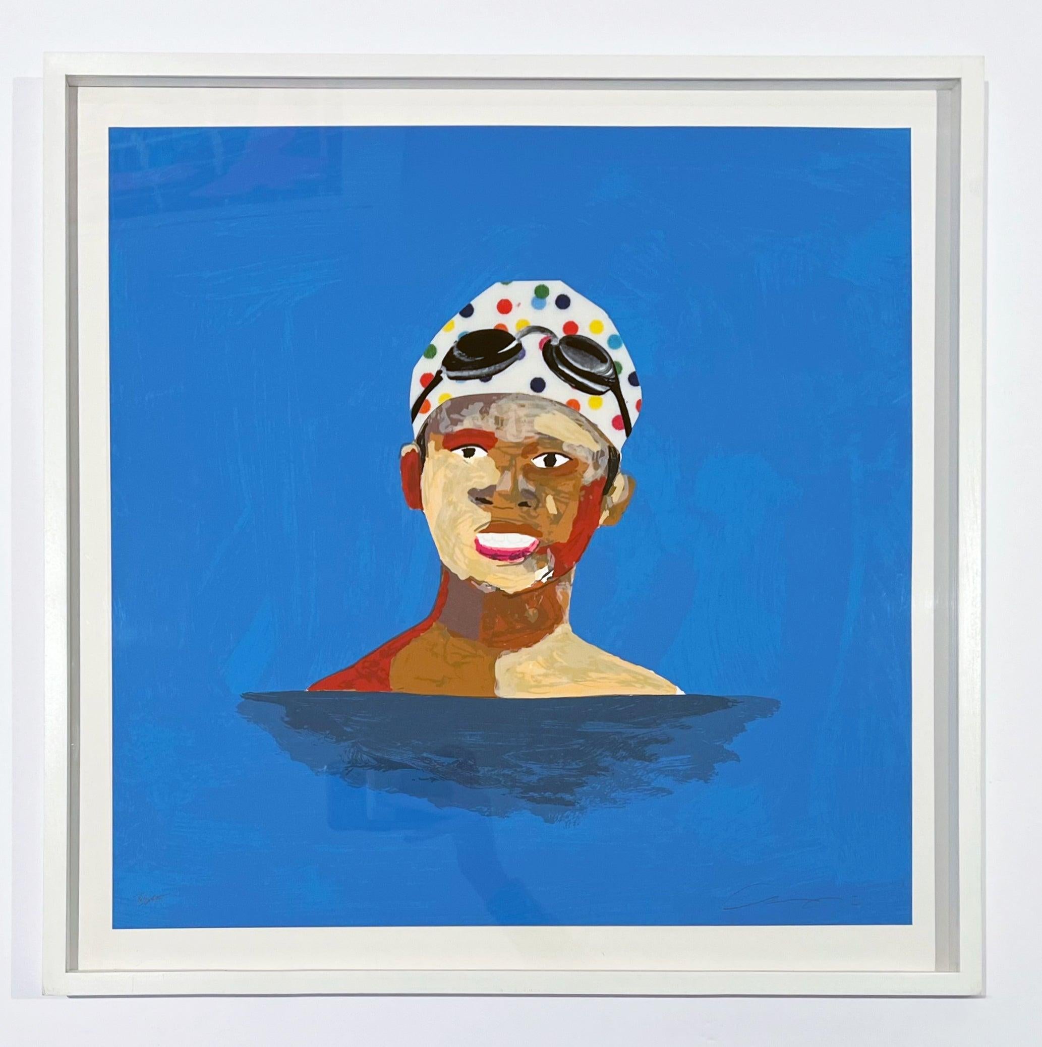 Cómo pasé el verano - Abstract Print Azul de Derrick Adams