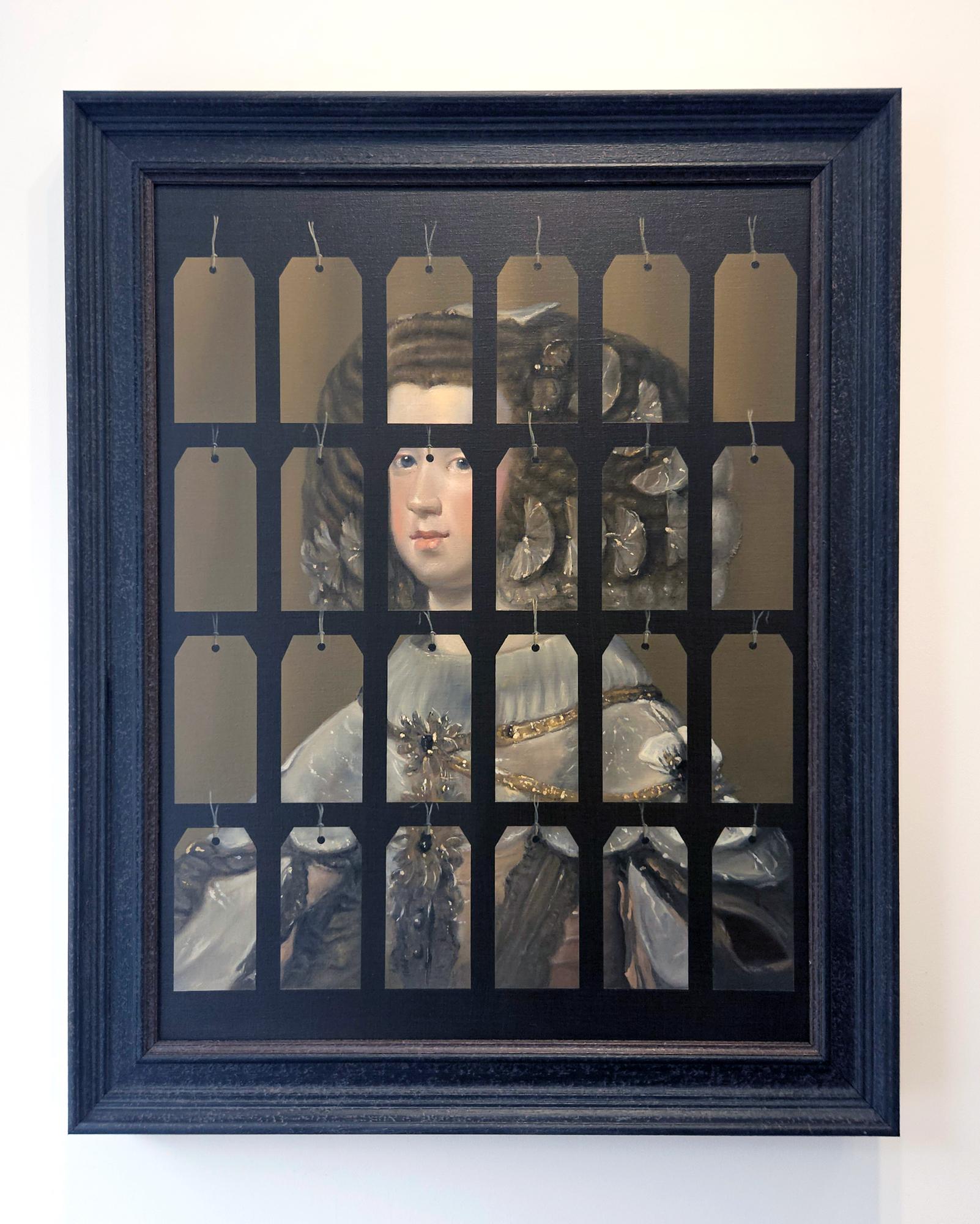 Label Infanta Maria Theresa, after workshop of Velazquez - Painting by Derrick Guild