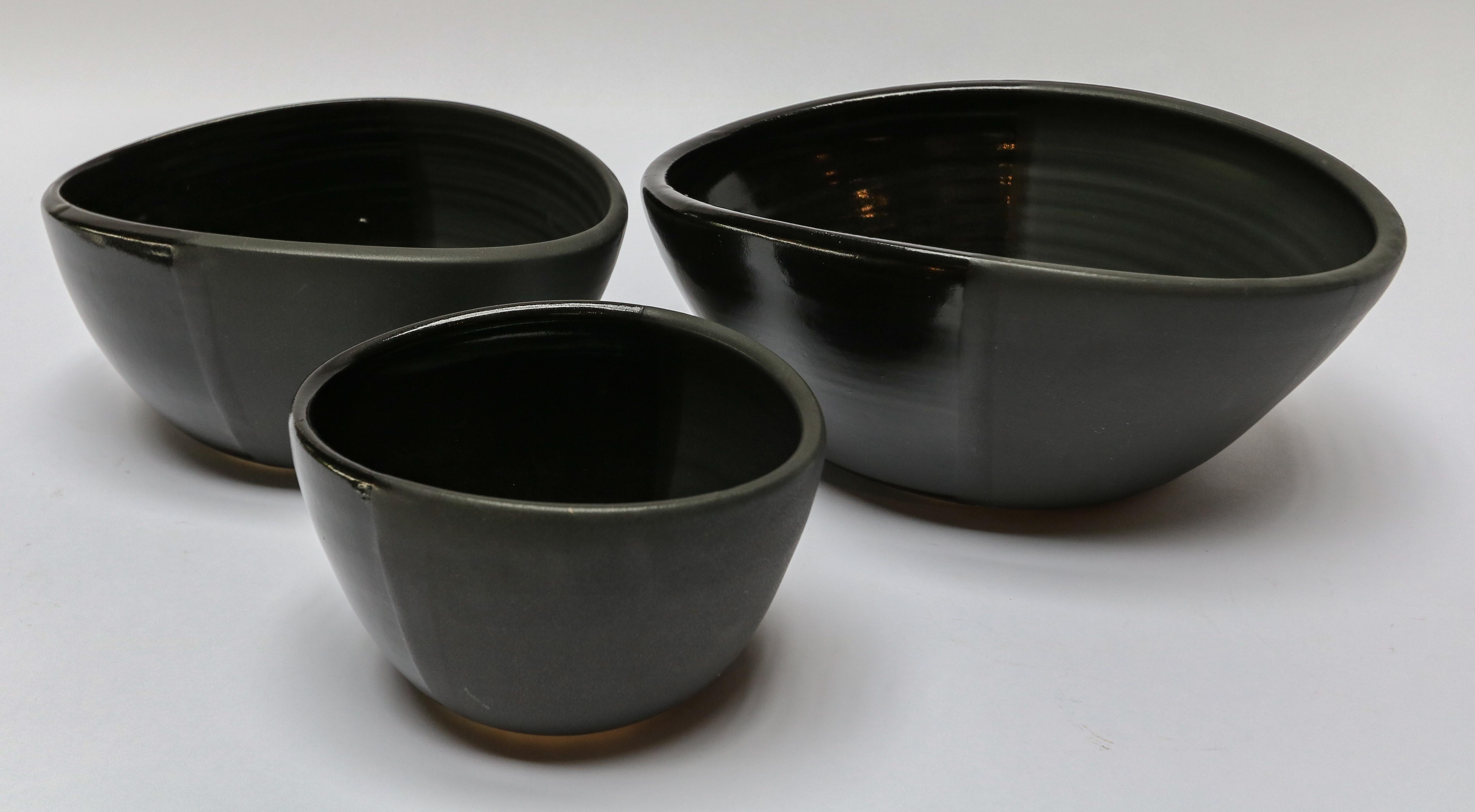 American Derrick Nesting Bowls in Noir Black by Style Union Home For Sale