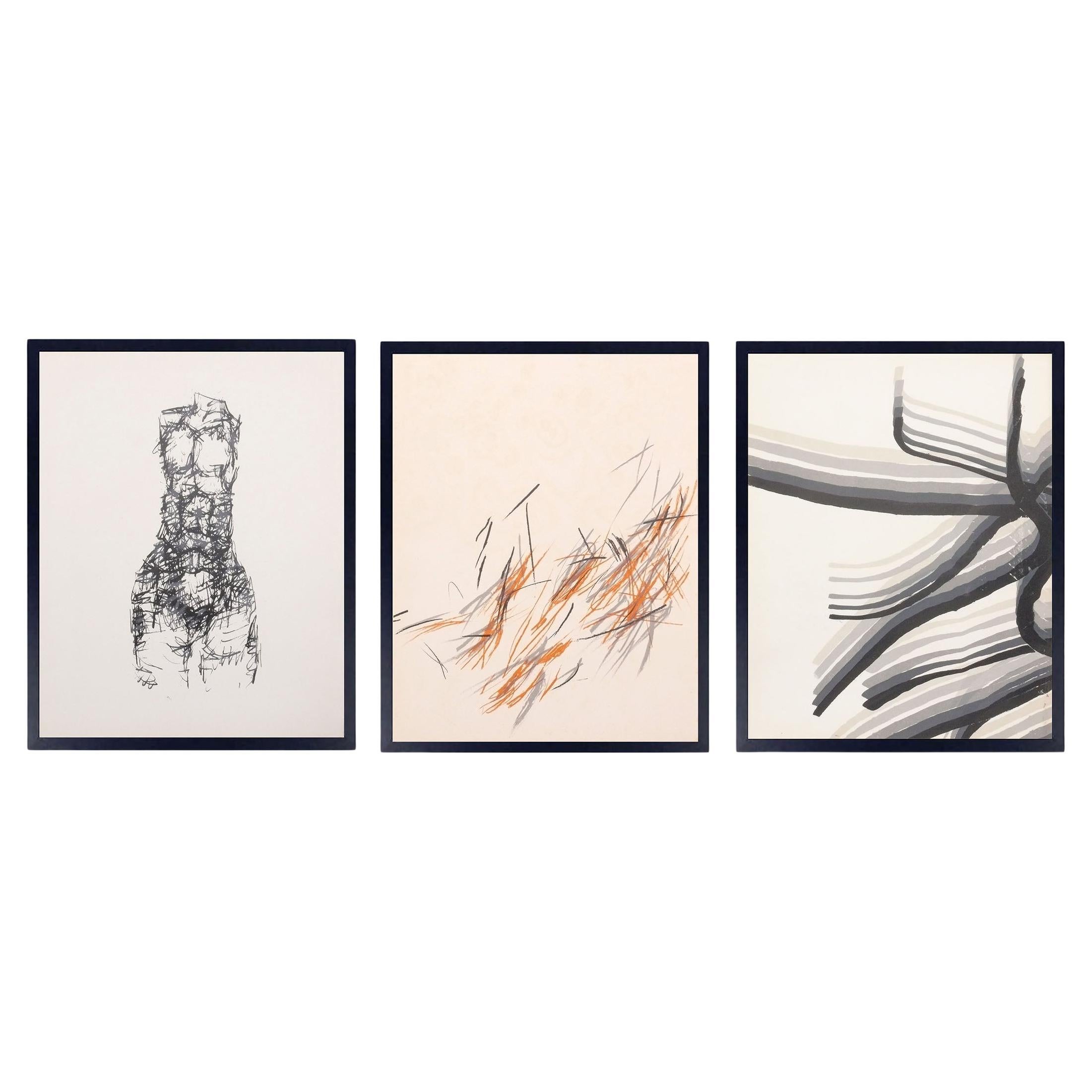 Derrière le Miroir Lithographien 16,5" x 12,5" Mid Century Modern Abstrakte Kunst