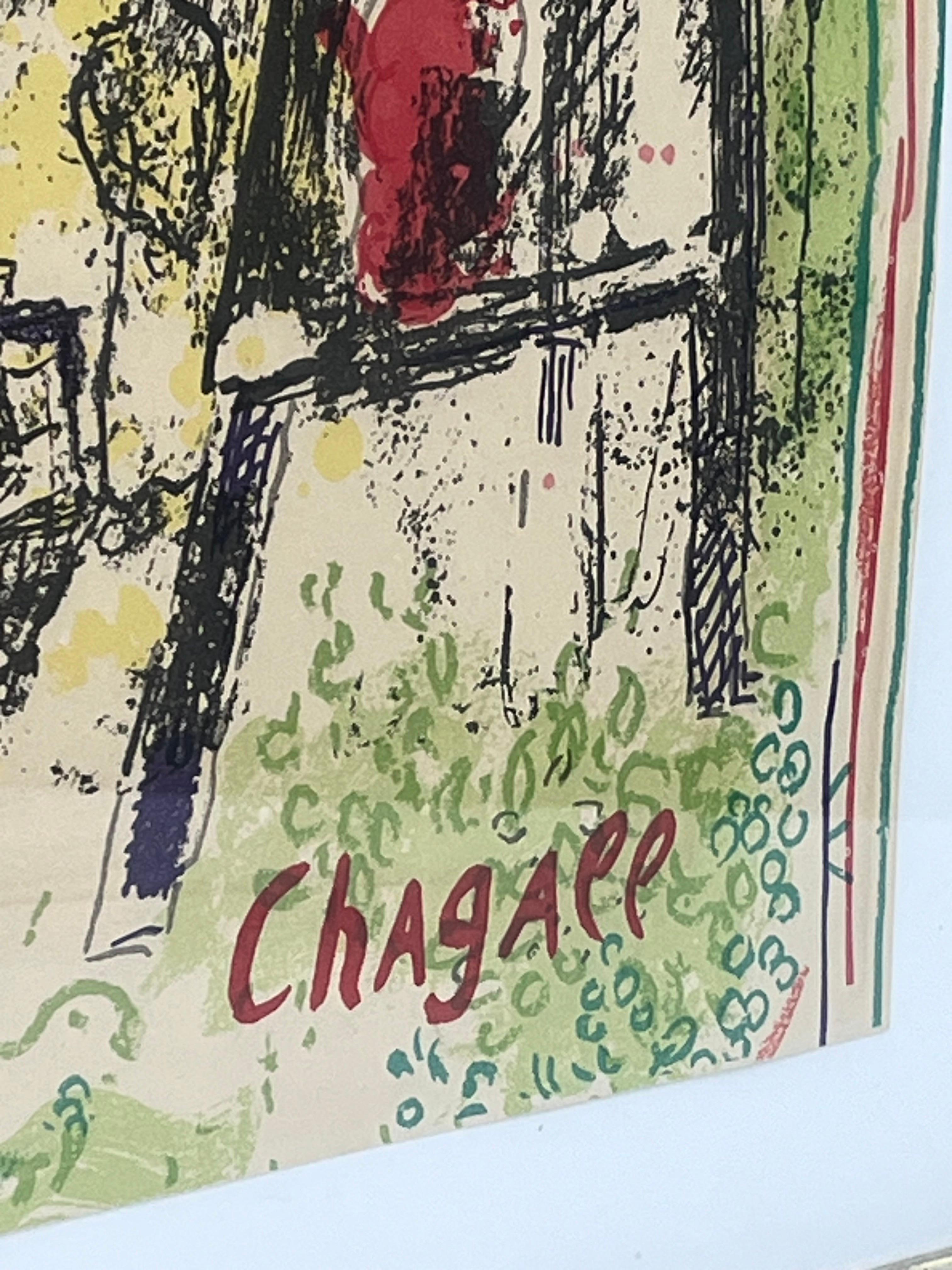 Derrière Le Miroir Marc Chagall Aime Maeght 1969 Lithograph Shadow Box Frame 1
