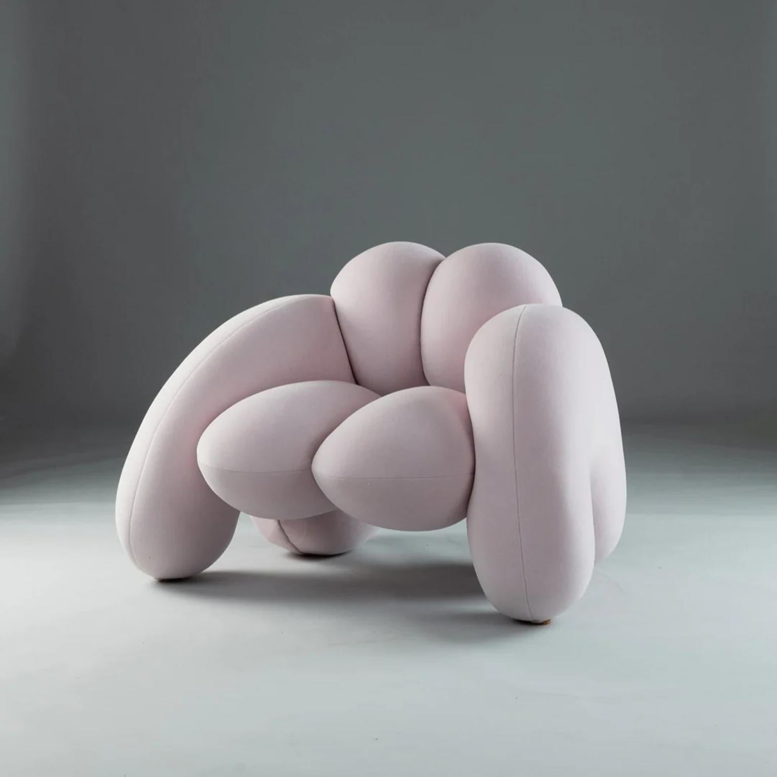 Derriere Orange Velvet Chair by Bohinc Studio In New Condition In Geneve, CH