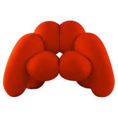 Derriere Orange Velvet Chair by Bohinc Studio