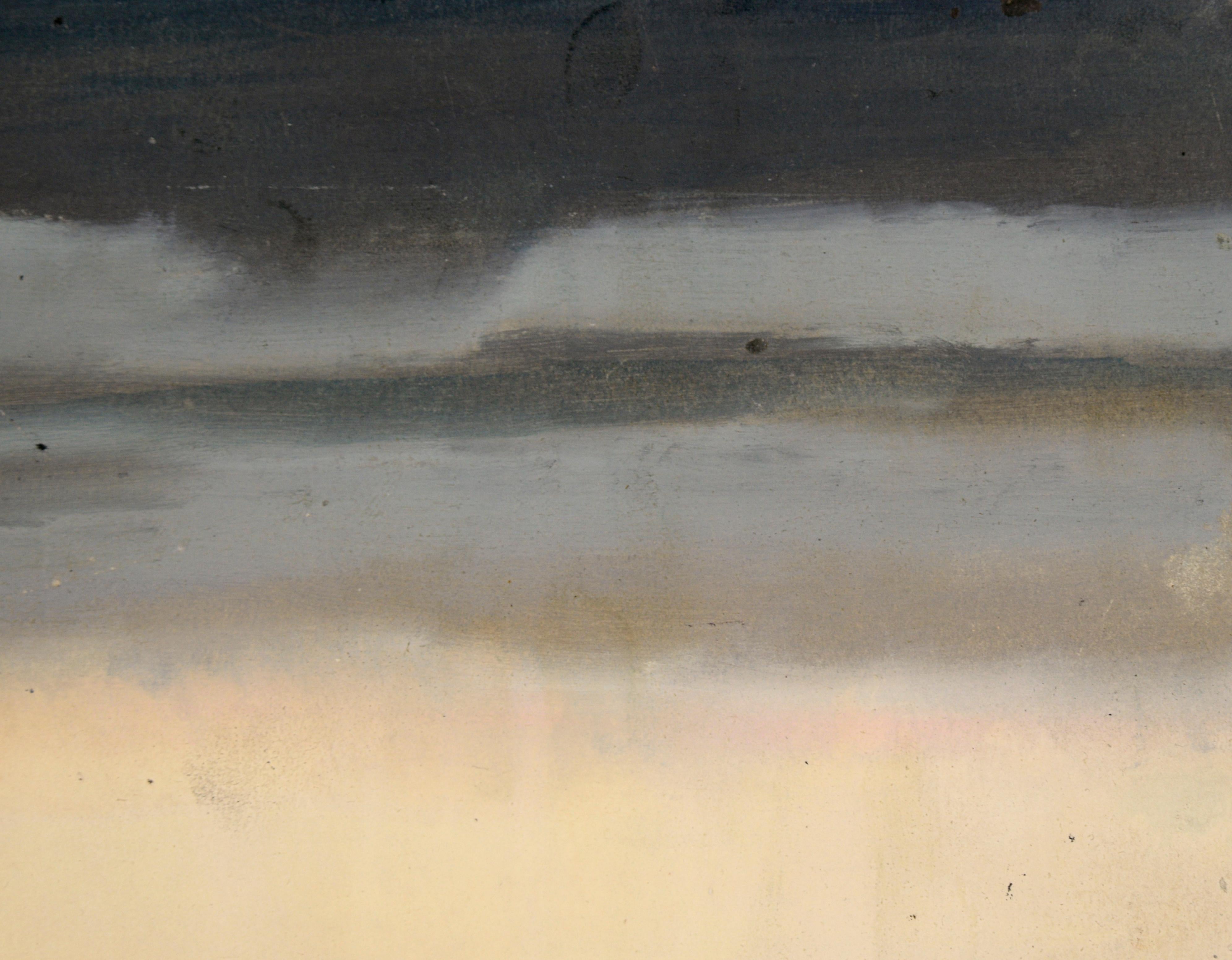 Paysage de tempête qui passe - Painting de Derrik Van Nimwegen