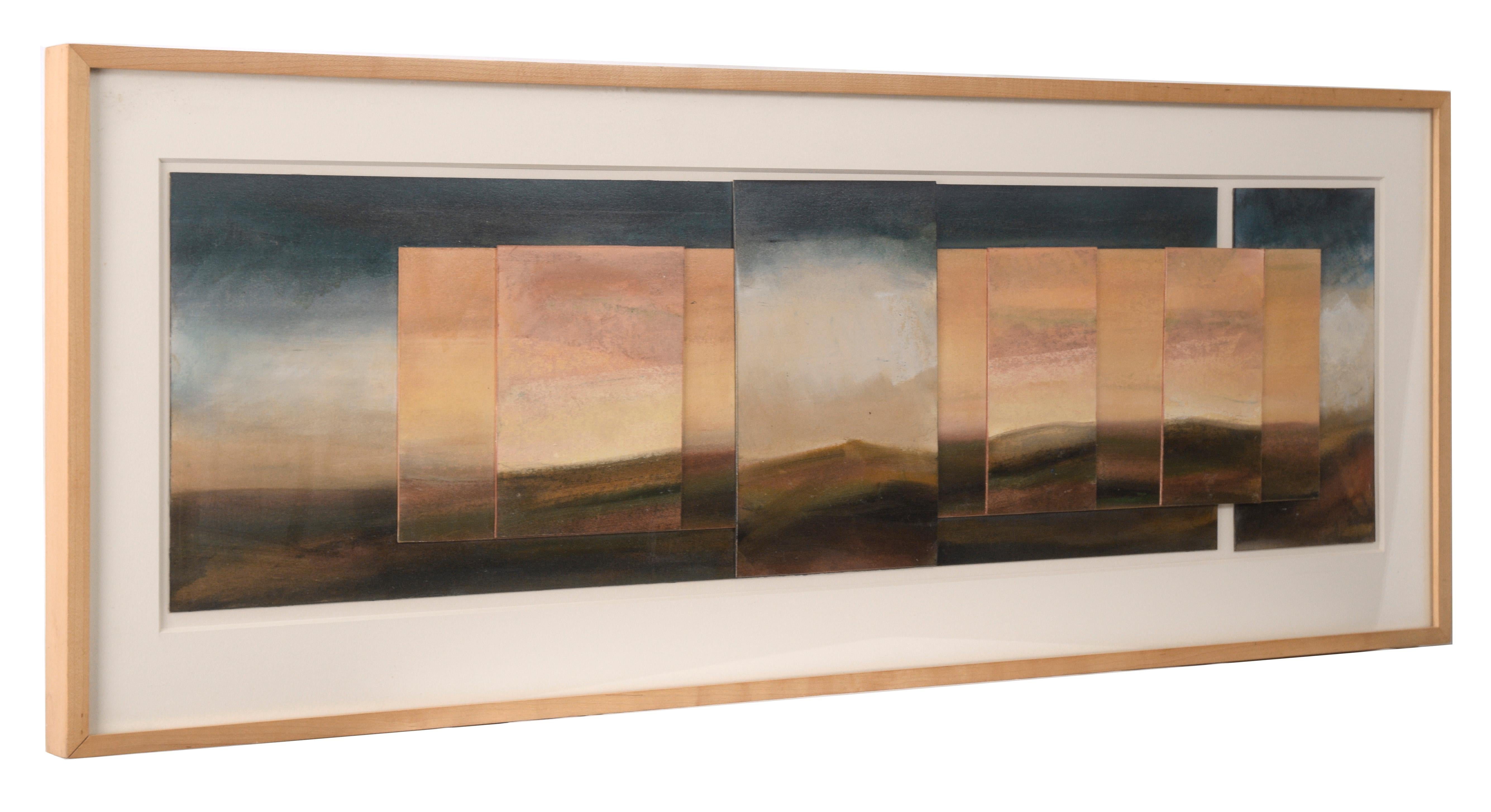 Abstracted landscape by Derrik Van Nimwegen (American, b. 1969). Moody and expressive, the 