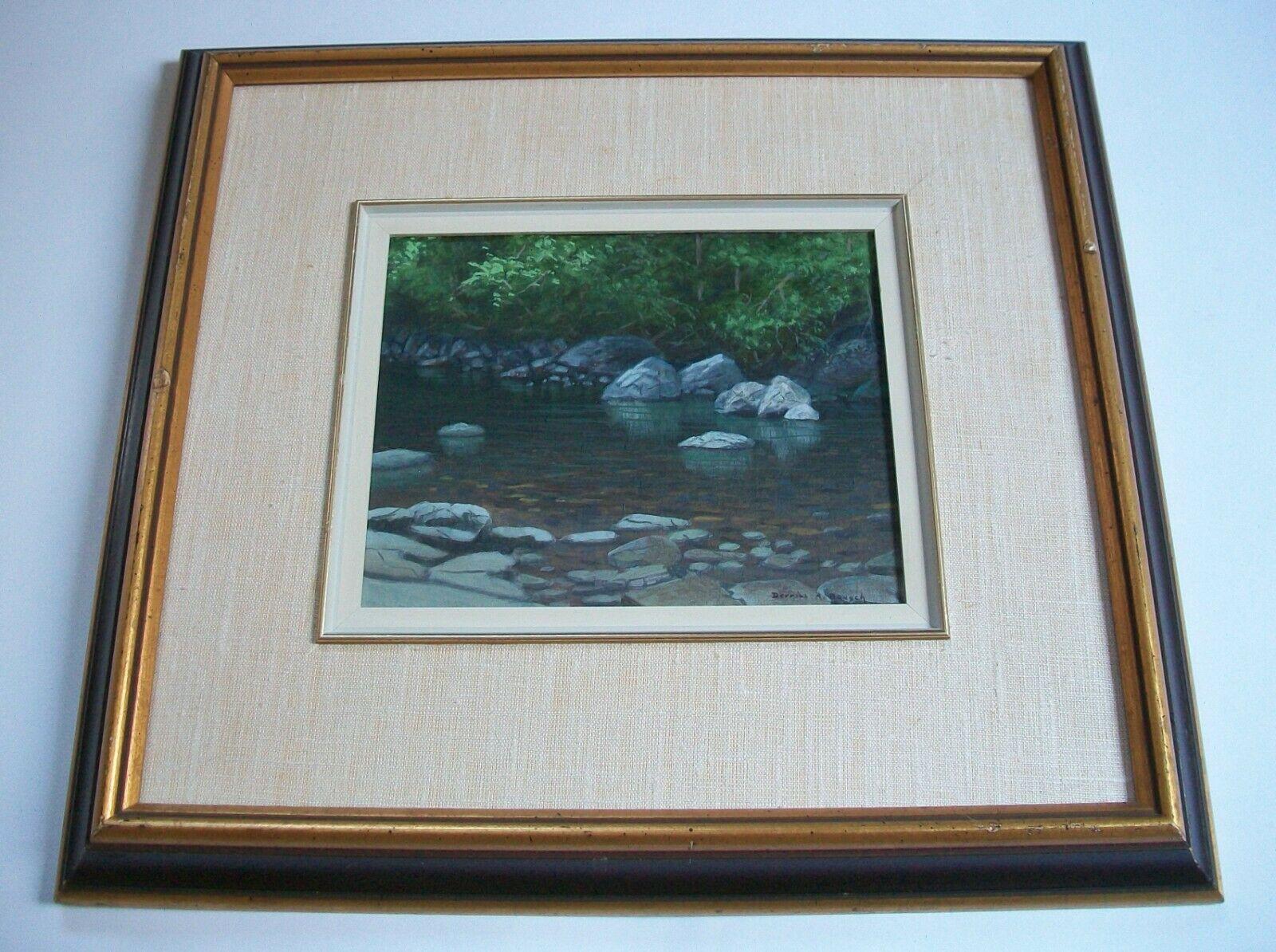 Hand-Painted Derrill a. Rausch, Framed Coastal Oil Painting, Canada, Late 20th Century For Sale
