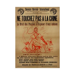 1925 original poster - Secours Ouvrier International - Hands Off China