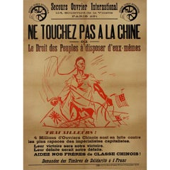 1925 original poster - Secours Ouvrier International - Hands Off China