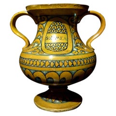 Antique Deruta Biansato Vase, First Half of the 16th Century