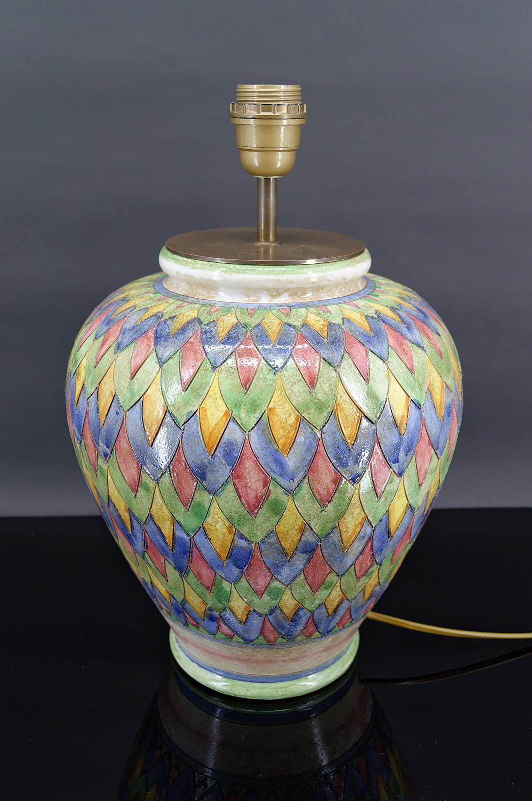lampada da tavolo ceramica deruta