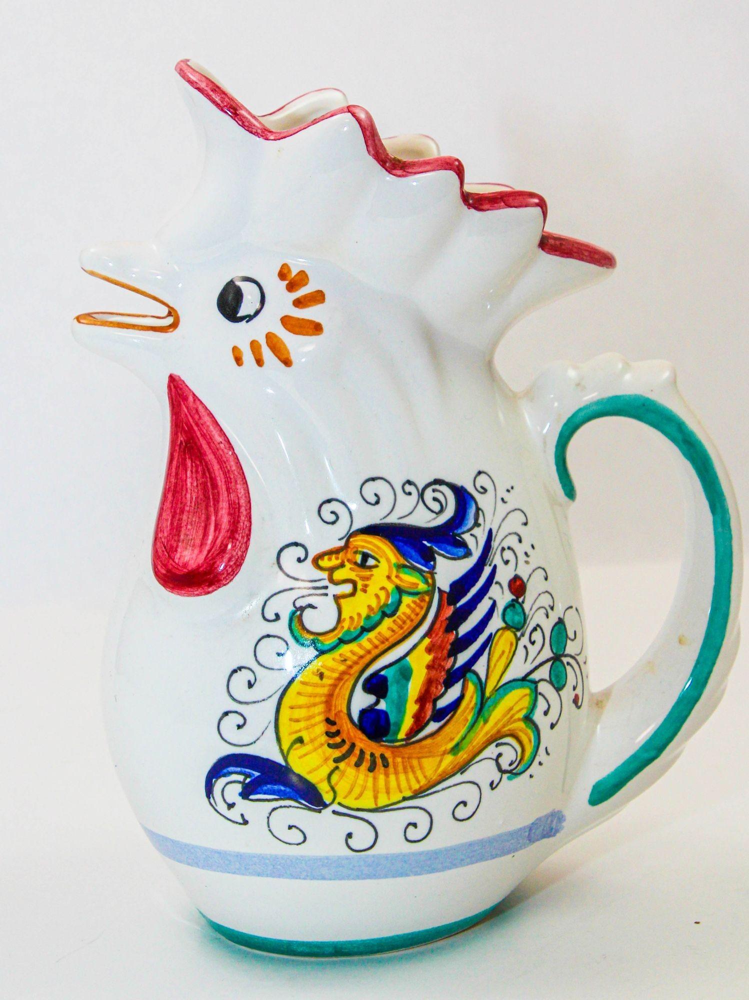 rooster pitcher made in italy