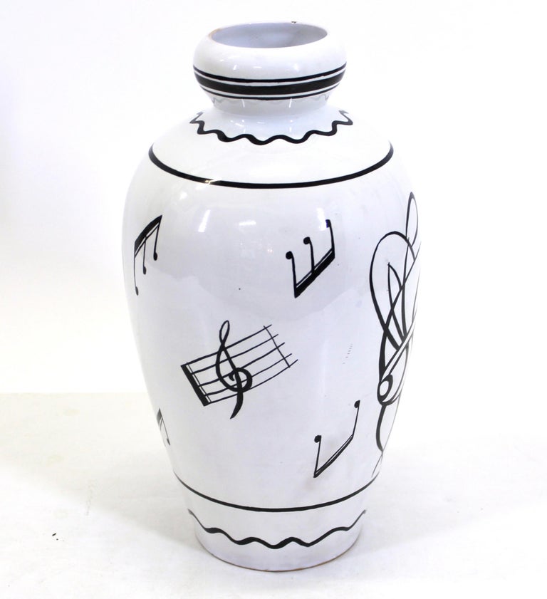 20th Century Deruta Italian Mid-Century Modern Ceramic Vase For Sale