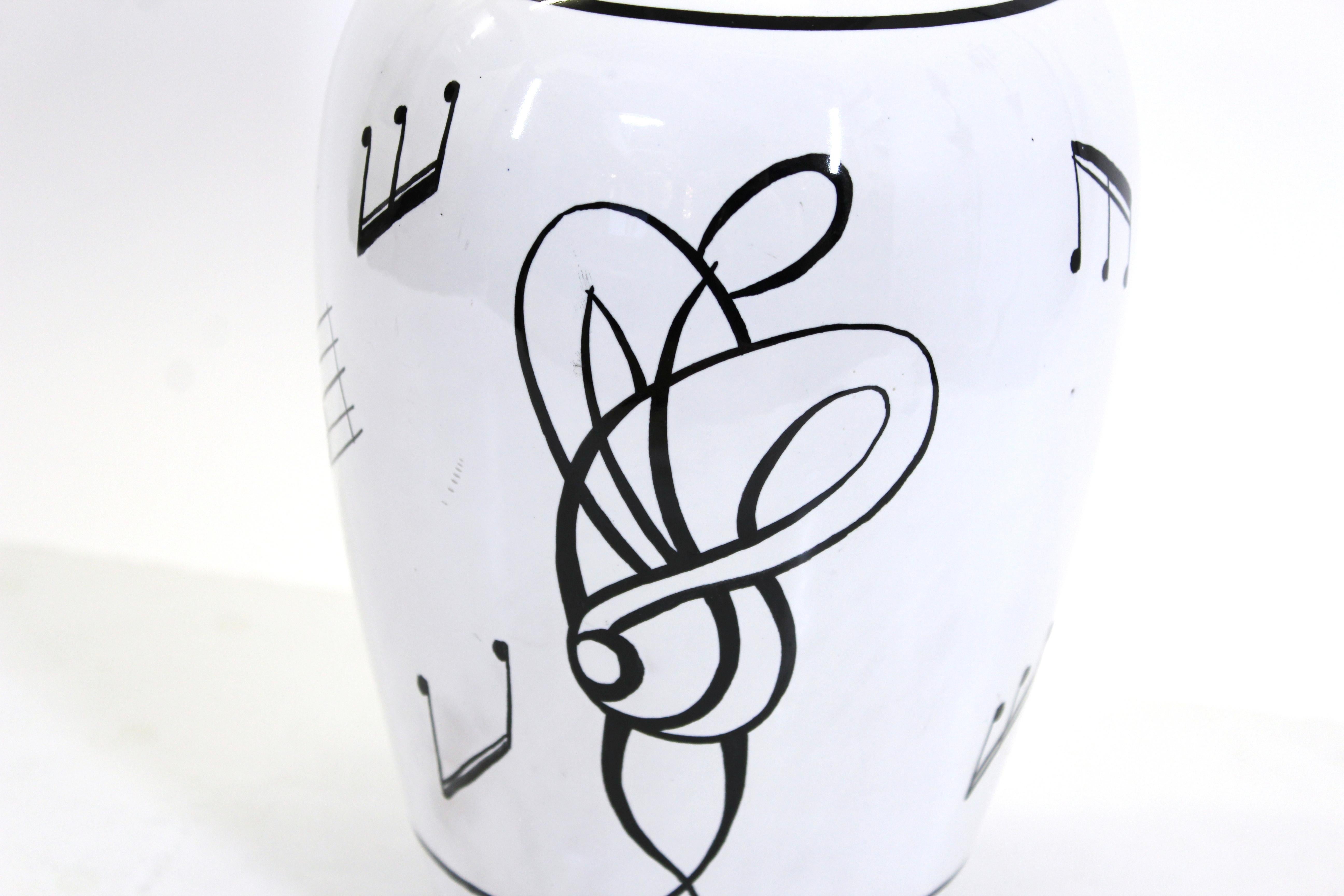 20th Century Deruta Italian Mid-Century Modern Ceramic Vase