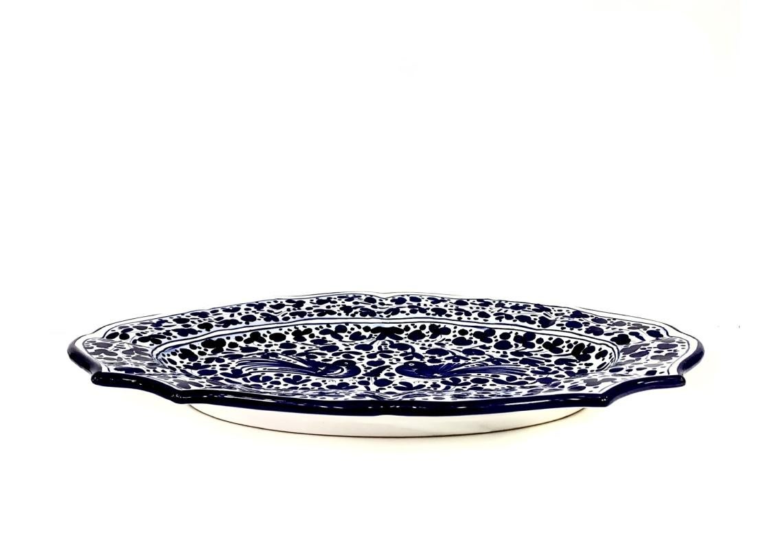 italien Deruta Italie Grand plat en poterie peint à la main en vente