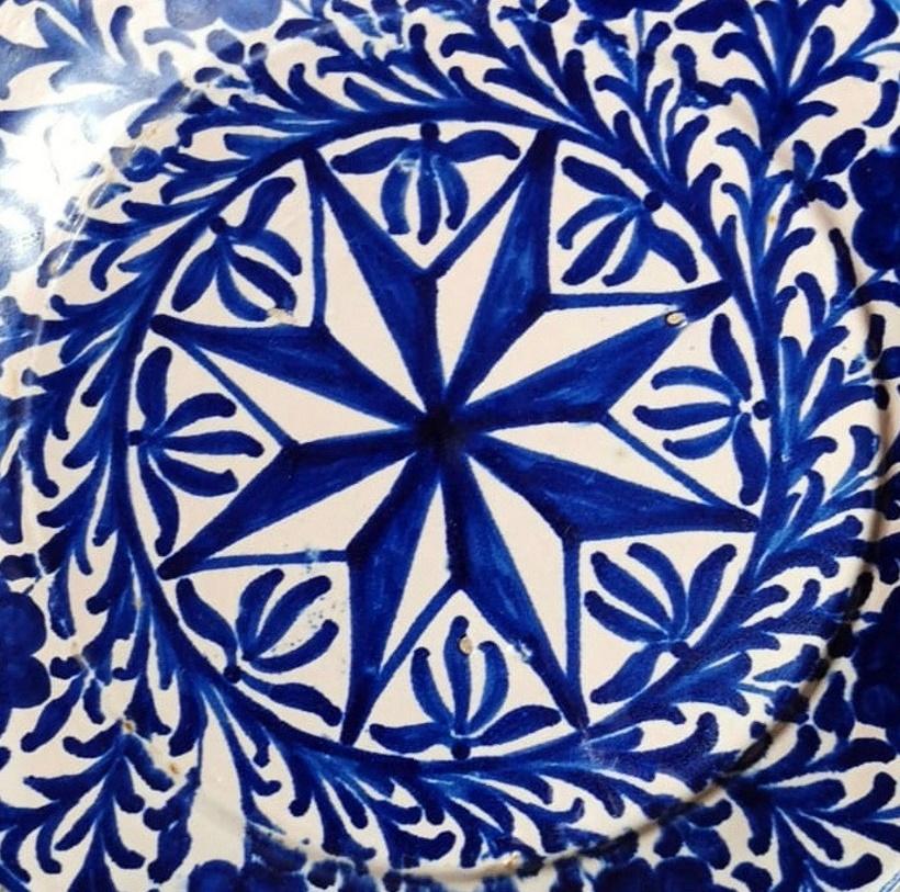 Deruta Italie - Ensemble de 5 assiettes en céramique avec décorations bleu cobalt en vente 10