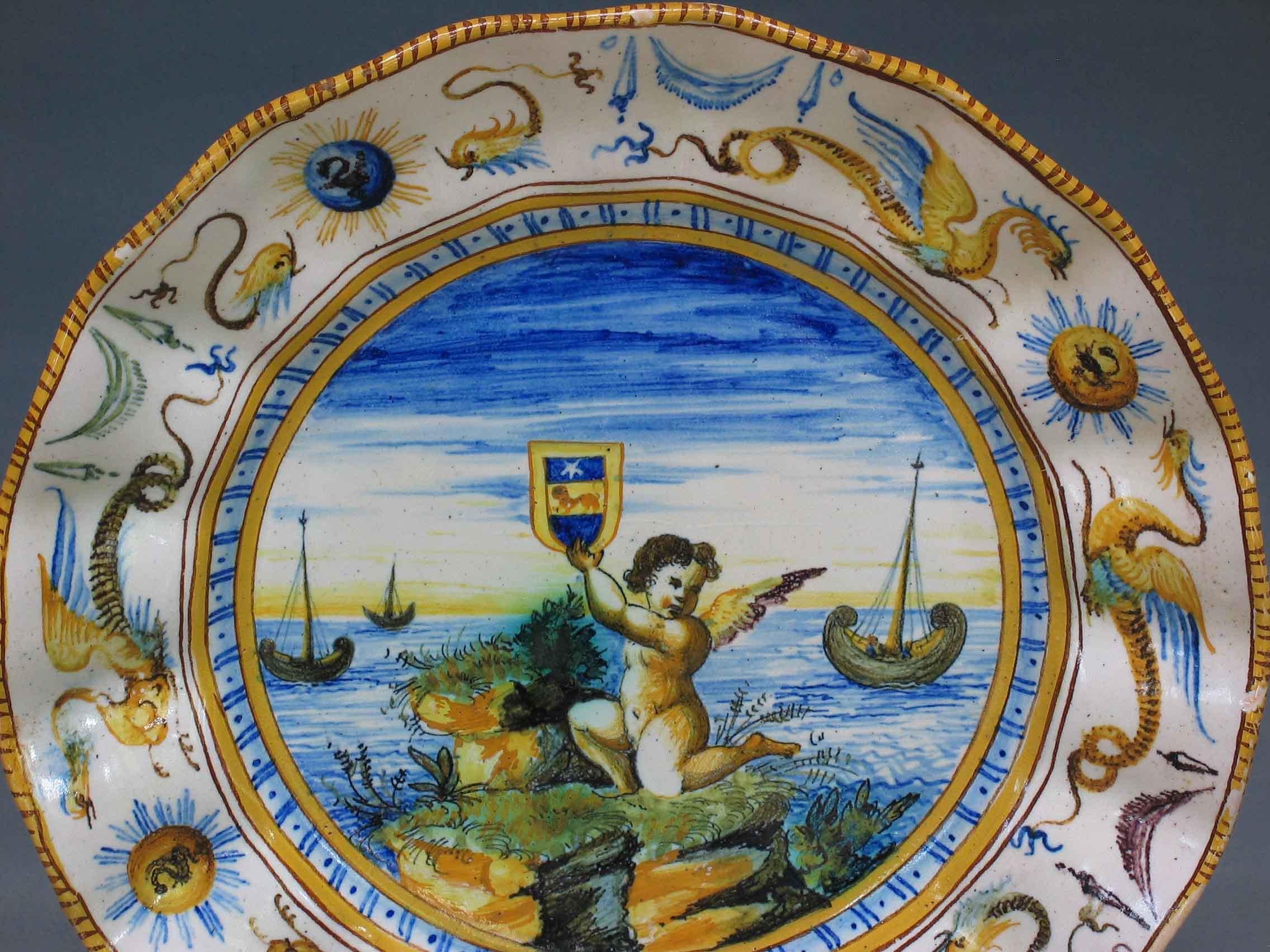 Deruta Maiolica Moulded Plate  Probably 19th Century For Sale 1