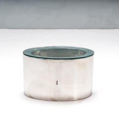 Derya Akdurak for Megaron Polished Chrome and Glass Pebble Coffee Table