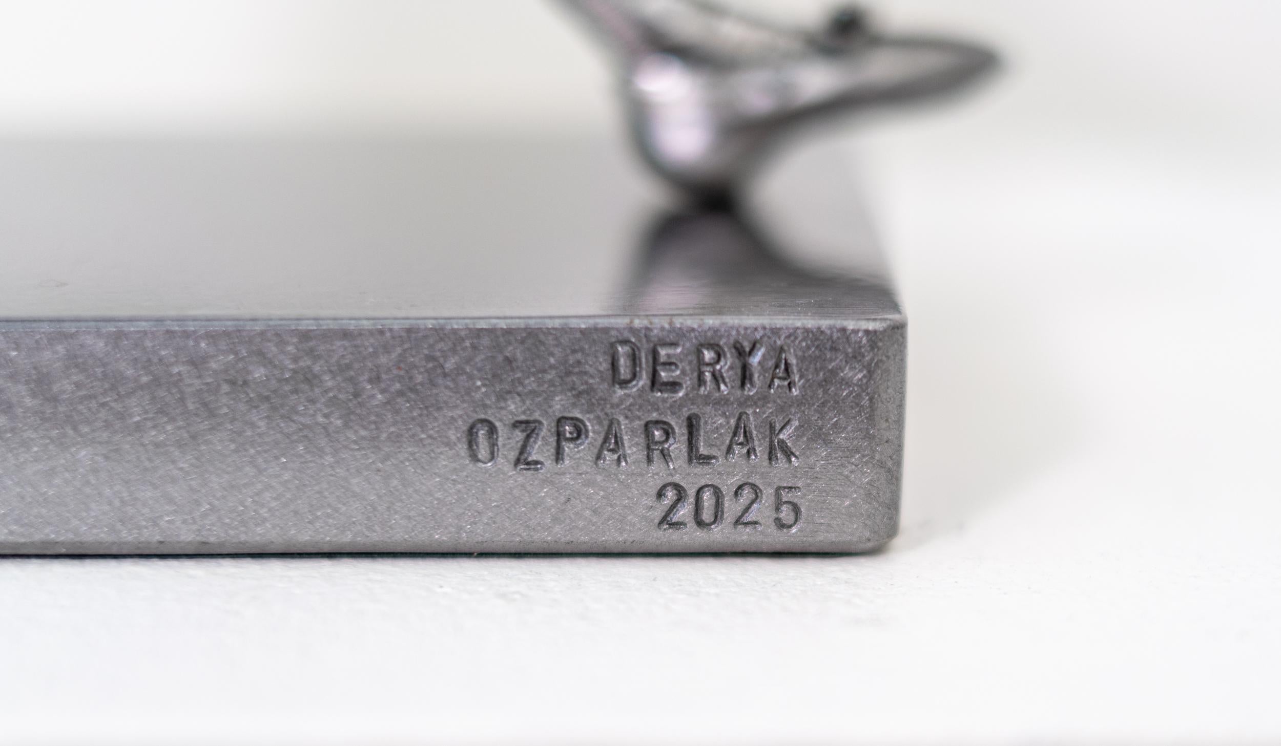 Carried Away - sculpture surréaliste, figurative, en acier et fibre de verre en vente 8